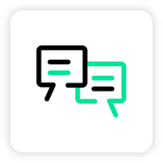 Icon of chat bubbles